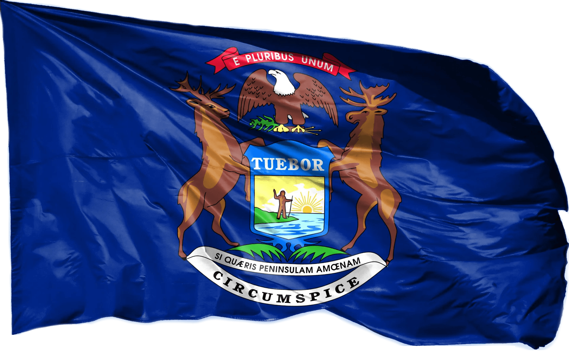 The flag of Michigan