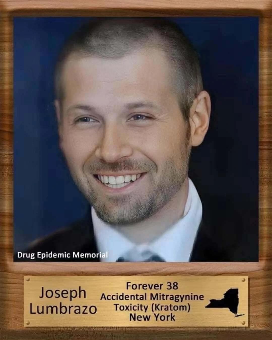 Photo of Joseph S. Lumbrazo memorial plaque
